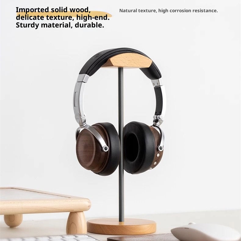 Black Walnut Wood & Aluminum H - Headphone Stand Desk avis et prix