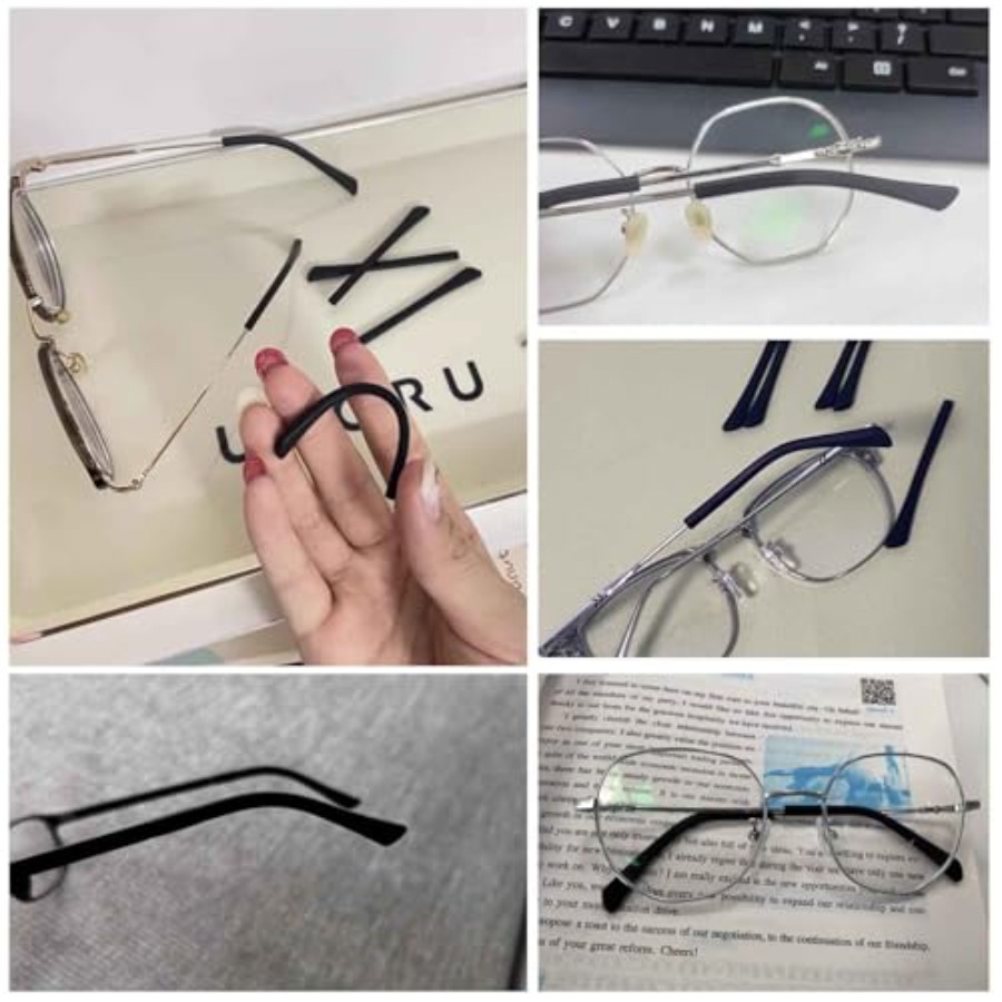 8 Pairs Eyeglass End Tips Ear  - Silicone Ear Tip Replacement avis et prix