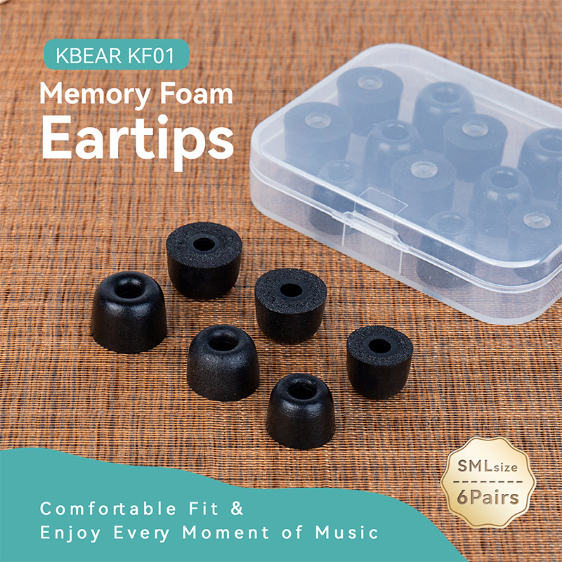 KBEAR KF01 Memory Foam Eartips - Earphone Foam Tip avis et prix