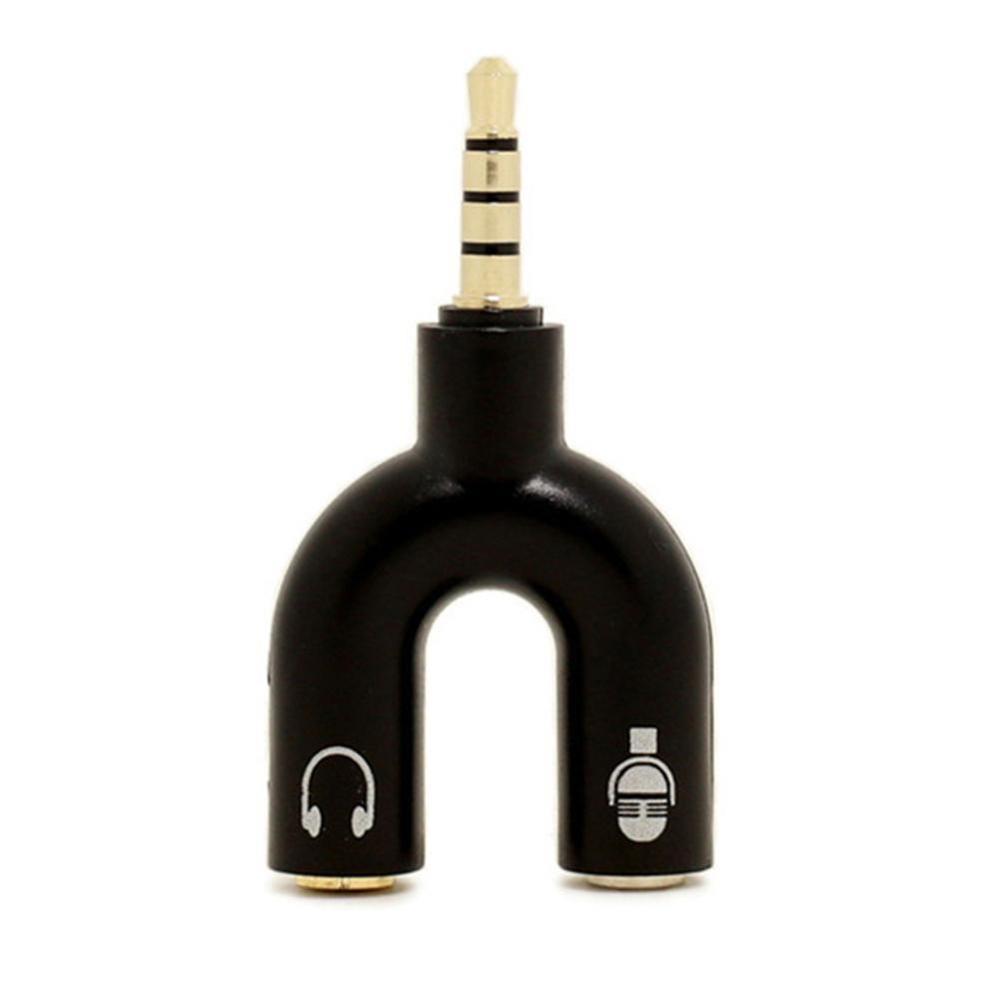 1PC Dual 3.5MM U Type Adapter  - Earphone Splitter Jack avis et prix