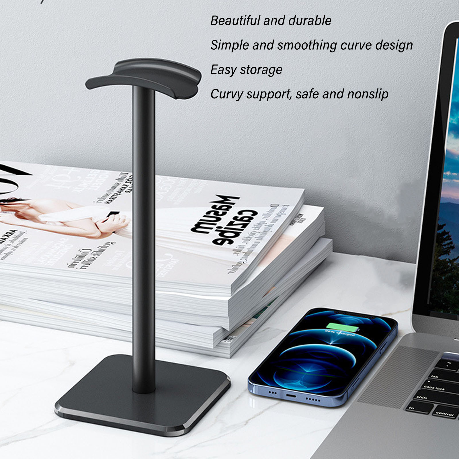 Headphone Stand Rounded Corner - Headphone Stand Desk avis et prix