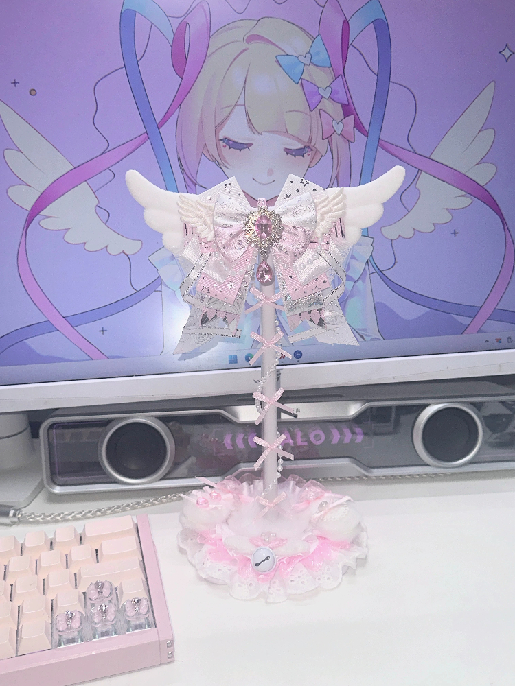 Cute Lace Headphone Stand Pink - Headphone Stand Desk avis et prix