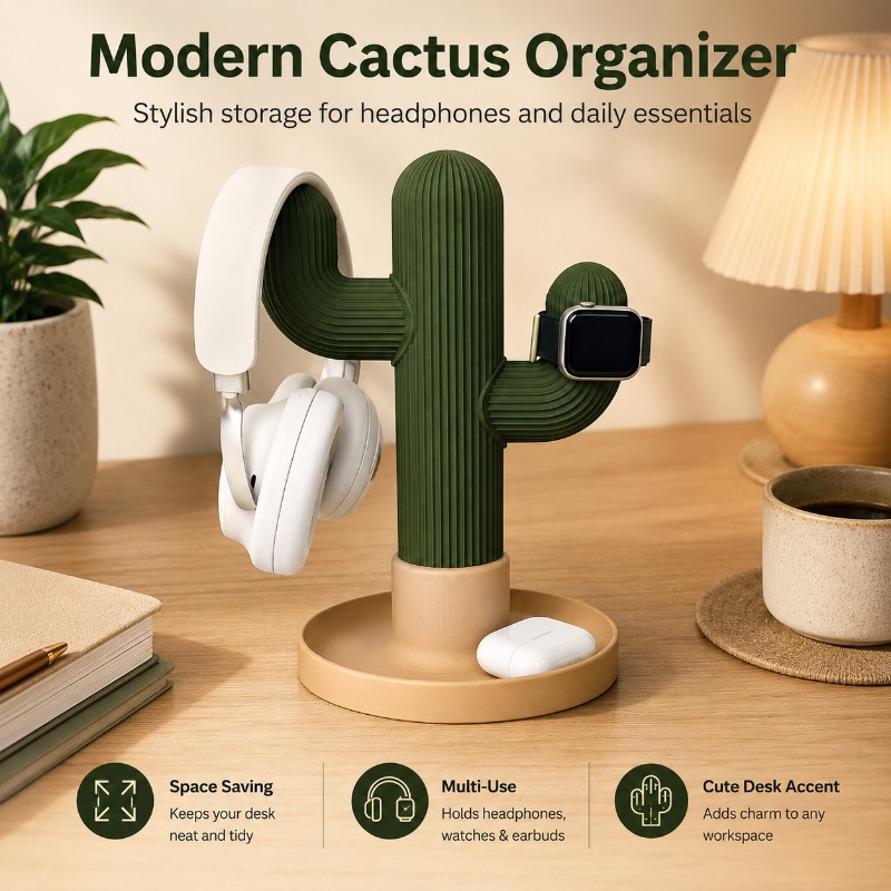 Minimalist Cactus Headset Stan - Headphone Stand Desk avis et prix