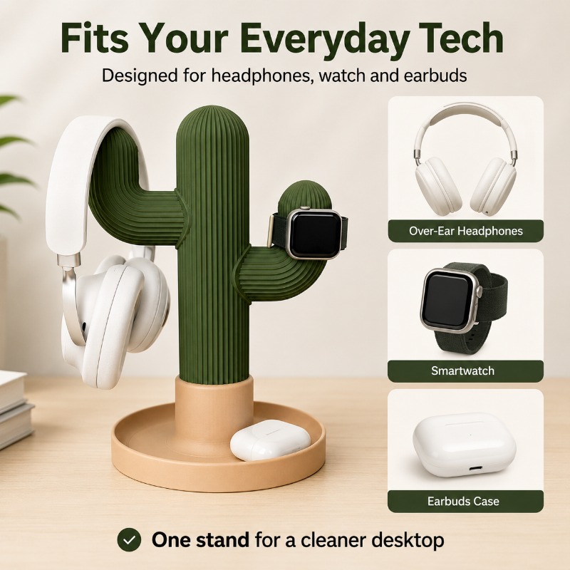Minimalist Cactus Headset Stan - Headphone Stand Desk avis et prix