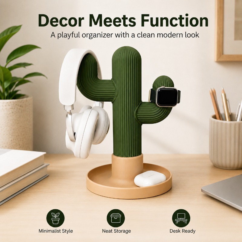 Minimalist Cactus Headset Stan - Headphone Stand Desk avis et prix